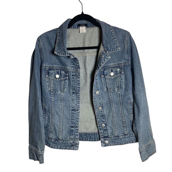 J.Crew Women's Classic Fit‎ Denim Jacket  Sz Med  Casual  Durable  Timeless - Picture 2 of 10